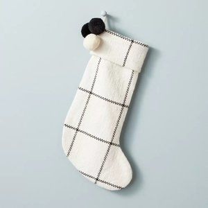 Hearth & Hand Cream and Black Holiday Stocking
